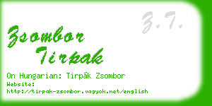 zsombor tirpak business card